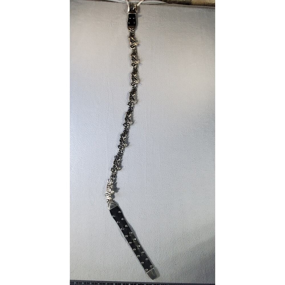 Vintage Y2K Motorcycle Metal Chain Belt Chopper Biker Rocker Size Large L
